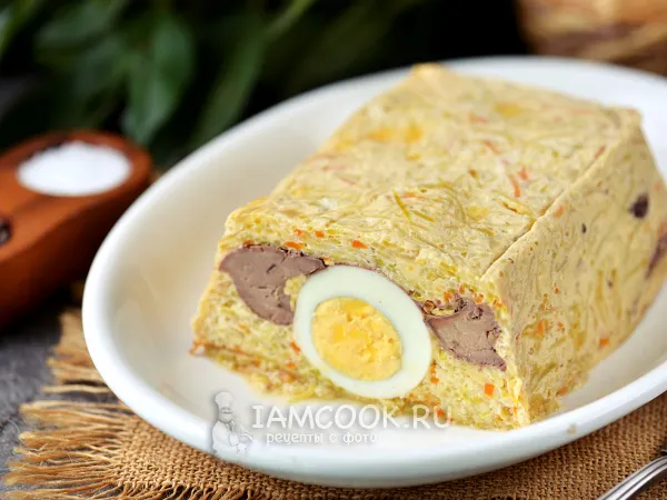 Фото блюда: Запеканка из кабачков и печени в духовке