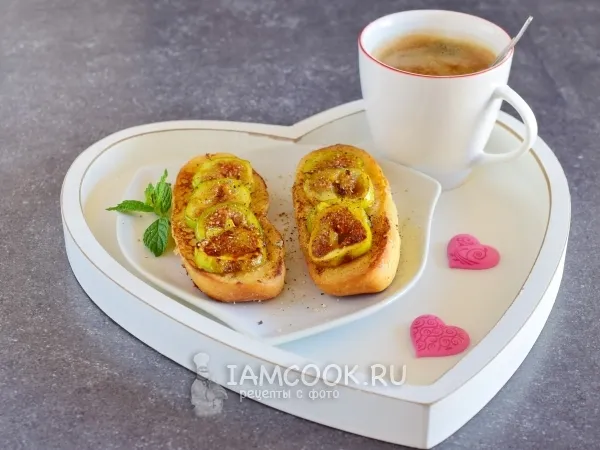 Фото блюда: Французский тост с инжиром