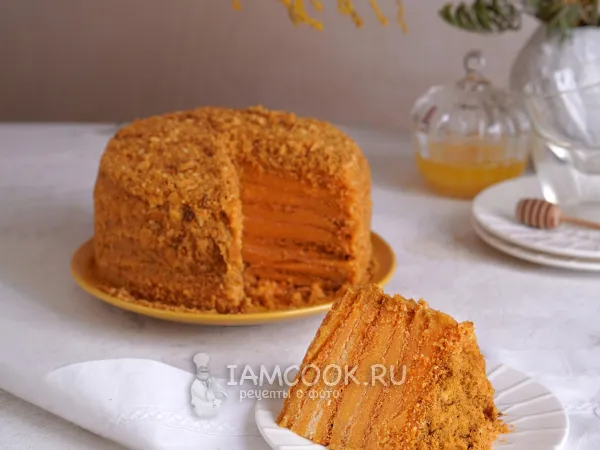 Фото блюда: Постный «Медовик»