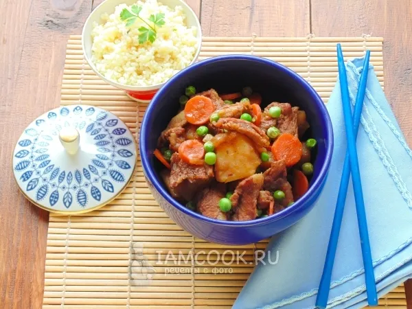 Фото блюда: «Никудзяга» или мясо с картошкой по-японски