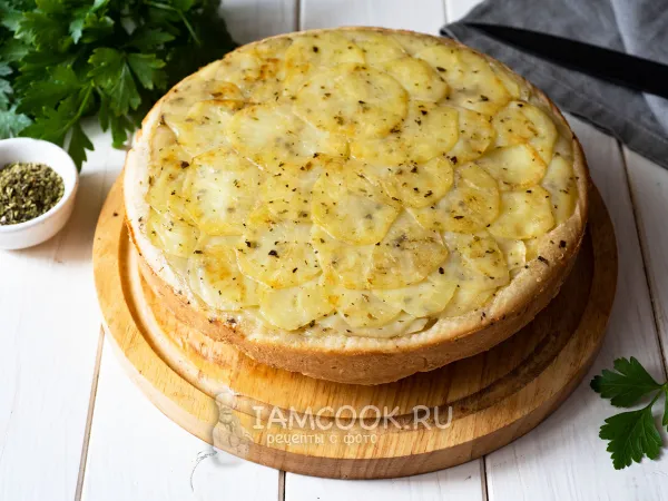 Фото блюда: Открытый пирог с картошкой
