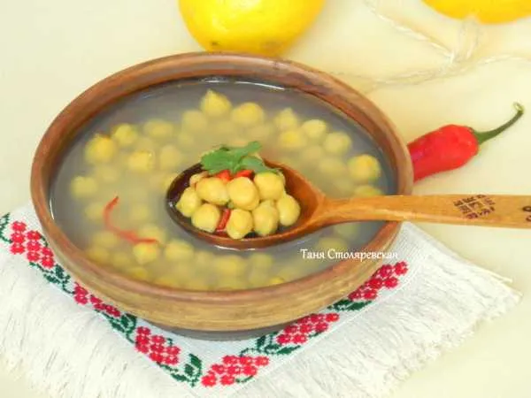 Фото блюда: Нутовый суп на курином бульоне