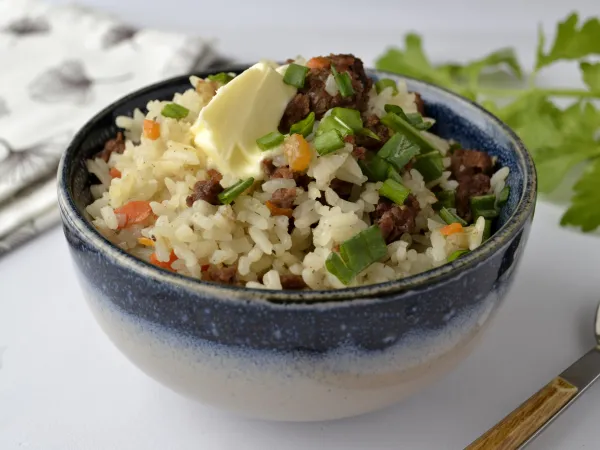 Фото блюда: Рисовая каша с фаршем