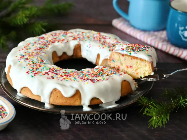 Фото готового блюда: Кекс с посыпкой