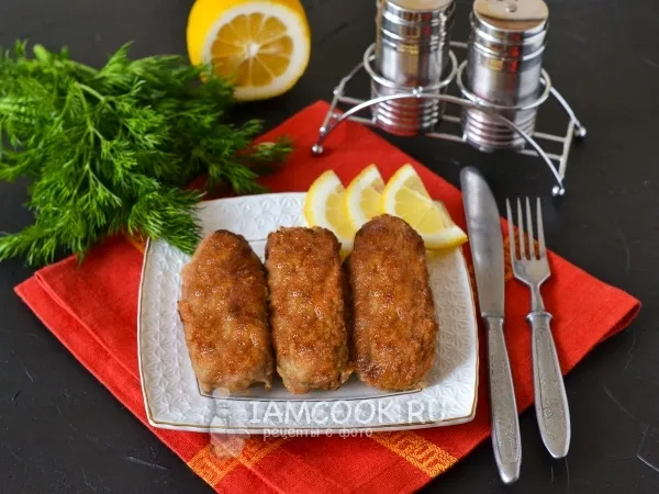 Фото блюда: Мясные пальчики из свинины с сыром