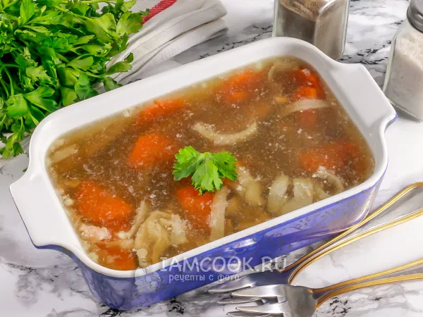 Фото блюда: Заливное из свиного сердца с желатином