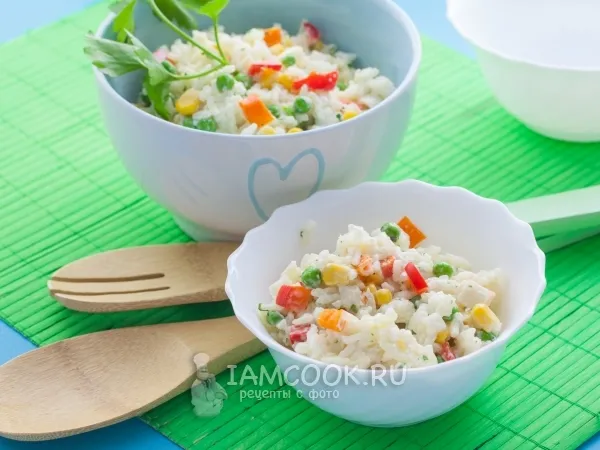 Фото блюда: Салат из гавайской смеси с крабовыми палочками