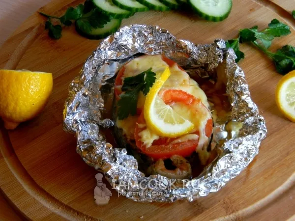 Фото готового блюда: Стейки кеты в духовке