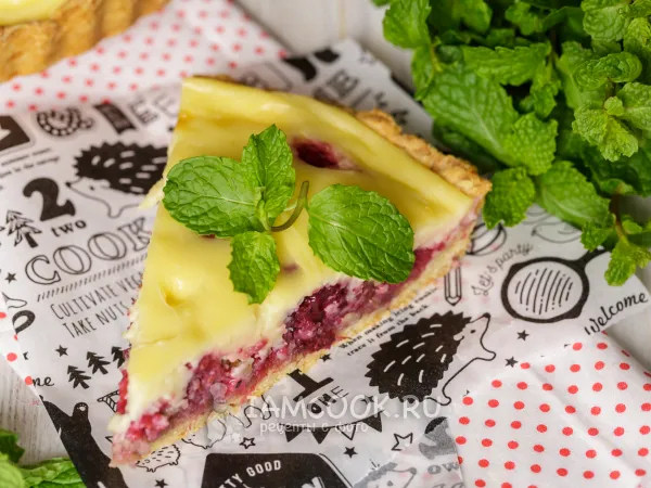 Фото блюда: Пирог с заварным кремом и ягодами