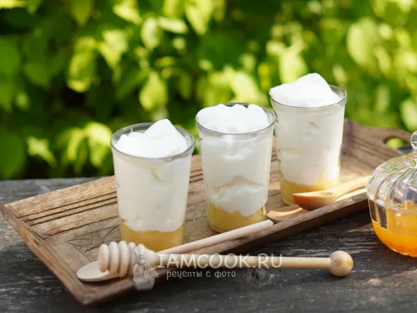 Фото блюда: Десерт «Молочное облачко» с мёдом