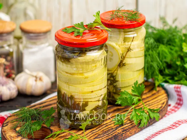 Фото блюда: Маринованные кабачки дольками