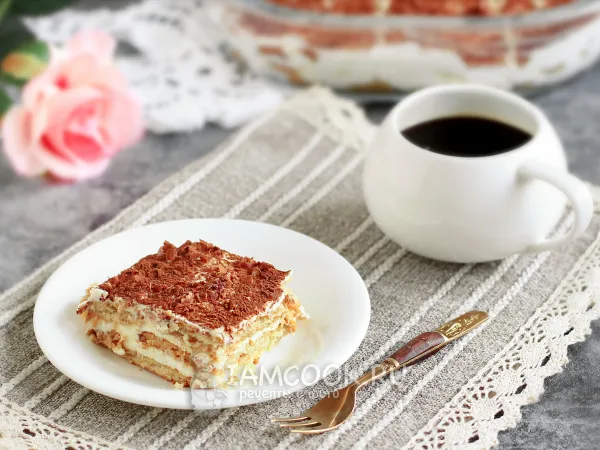 Фото готового блюда: Тирамису из печенья «Юбилейное» и творога