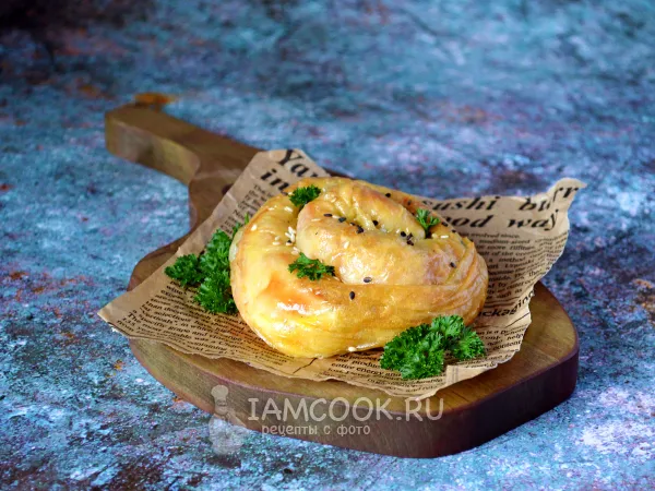 Фото готового блюда: ПП-улитки из рисовой бумаги с ветчиной и сыром