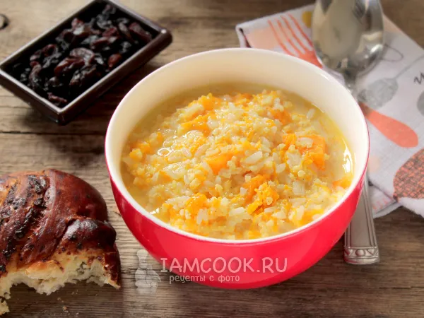 Фото блюда: Рисово-пшенная каша с тыквой на молоке