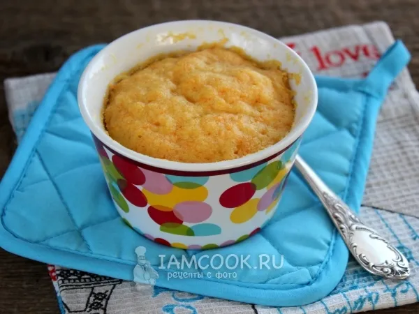 Фото готового блюда: Морковный кекс без яиц в микроволновке