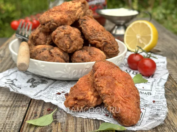 Фото блюда: Крылышки КФС в казане на костре