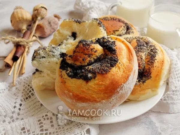 Фото блюда: Булочки с маком и корицей