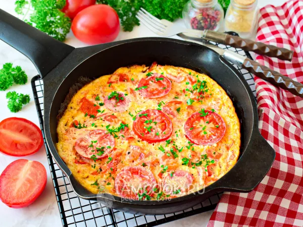Фото готового блюда: Фриттата с помидорами