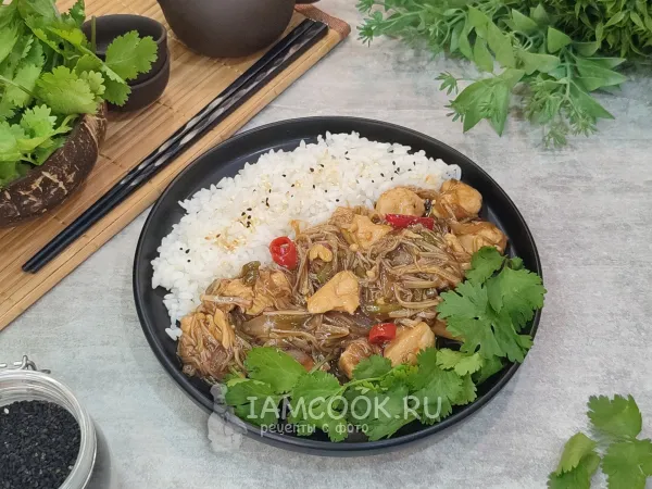 Фото блюда: Эноки с курицей