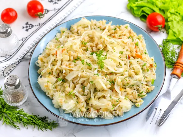 Фото блюда: Перловка с квашеной капустой