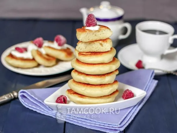 Фото блюда: Пышные оладьи на кефире