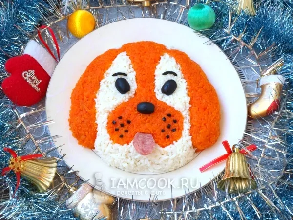 Фото блюда: Новогодний салат «Собака»