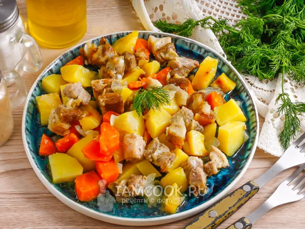 Фото блюда: Жаркое в горшочках в микроволновке