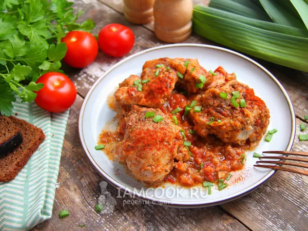 Фото готового блюда: Курица по-охотничьи