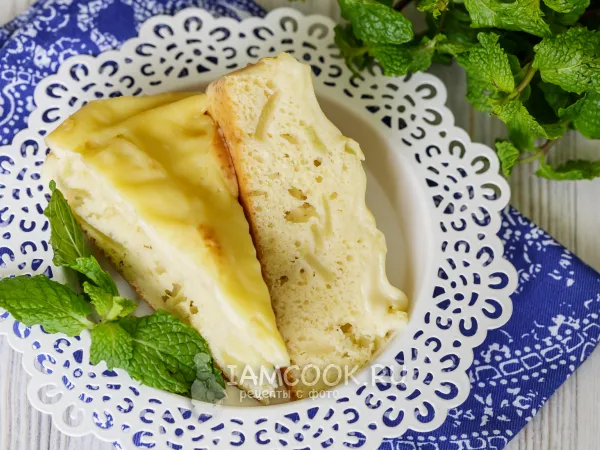 Фото блюда: Яблочный пирог с заварным кремом