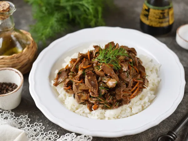 Фото блюда: Куриные желудки в соевом соусе