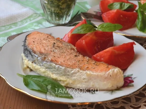 Фото блюда: Форель, запеченная в сливках
