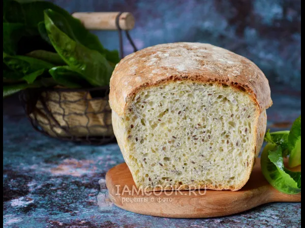 Фото готового блюда: Хлеб с пшенной кашей (ночное тесто)