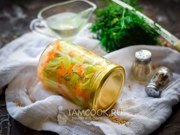 Фото блюда: Кабачки с луком и морковью на зиму