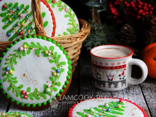 Фото готового блюда: Мягкие имбирные пряники с глазурью