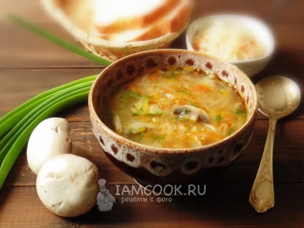 Фото блюда: Щи с квашеной капустой и грибами