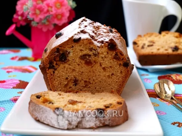 Фото блюда: Кекс на кефире с изюмом