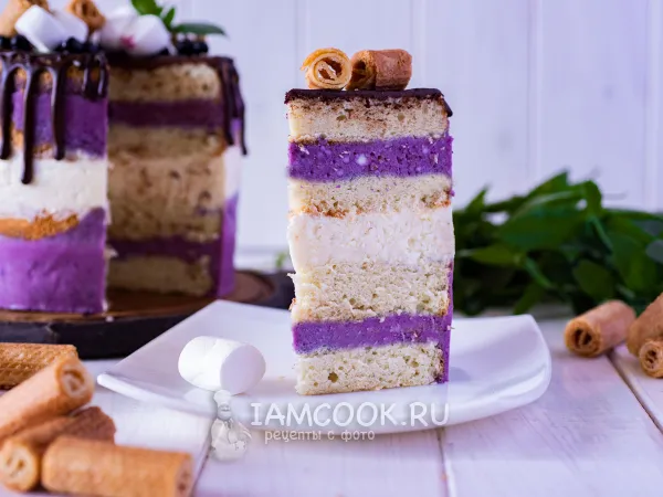 Фото блюда: Чернично-творожный торт