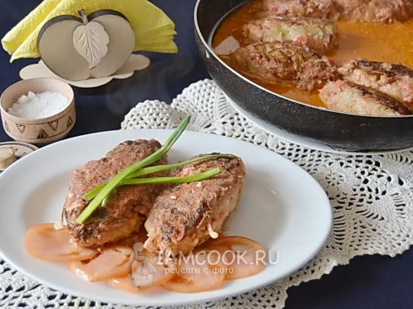 Фото готового блюда: Ленивые голубцы на сковороде