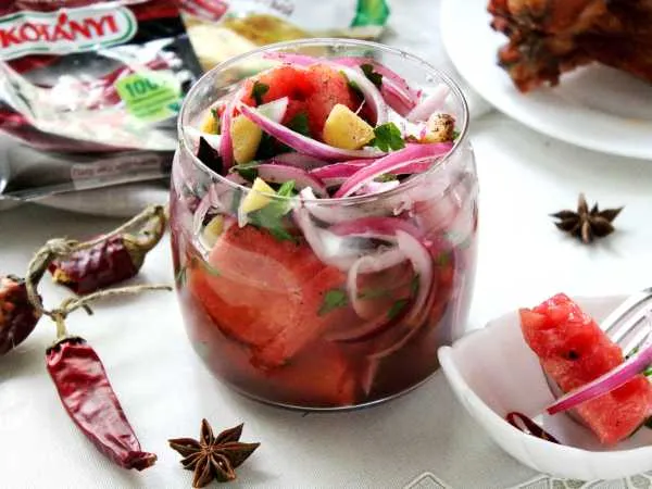 Фото готового блюда: Арбуз в маринаде быстрого приготовления (к мясу)