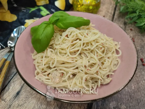 Фото блюда: Паста с тунцом и сливками