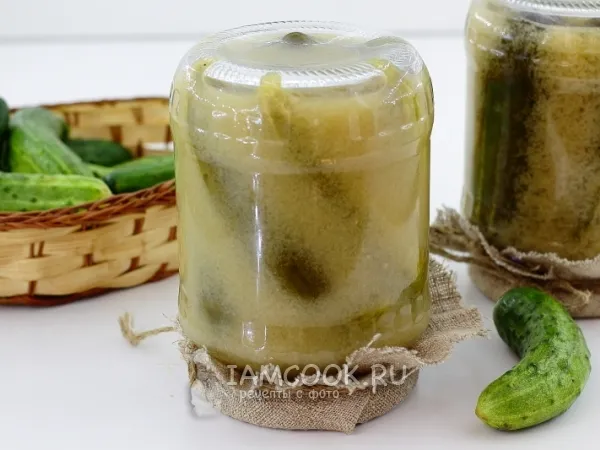 Фото блюда: Огурцы в горчичной заливке на зиму