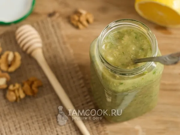Фото блюда: Сырое варенье из фейхоа с грецкими орехами