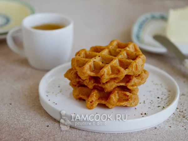 Фото готового блюда: ПП вафли из чечевицы