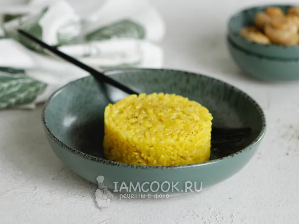 Фото блюда: Рис с кабачками на сковороде