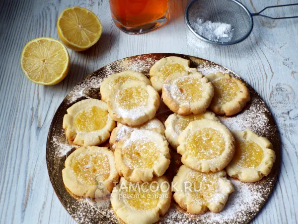 Фото готового блюда: Печенье с лимонным курдом