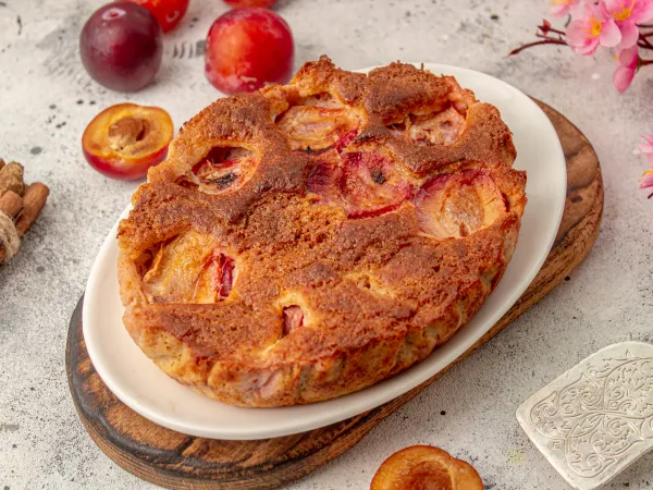 Фото блюда: ПП пирог со сливами