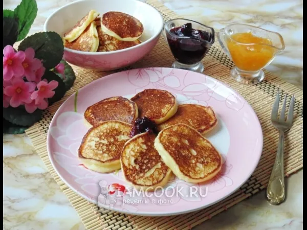 Фото блюда: Творожные оладьи на молоке