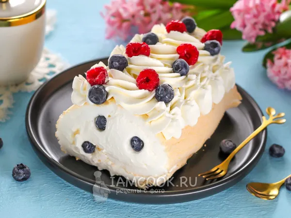 Фото блюда: Меренговый рулет в газовой духовке