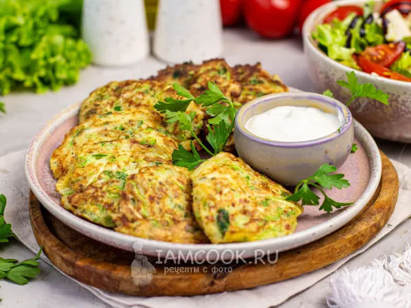Фото блюда: Оладьи из молодых кабачков