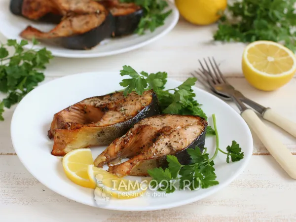 Фото блюда: Стейки горбуши, запеченные в духовке